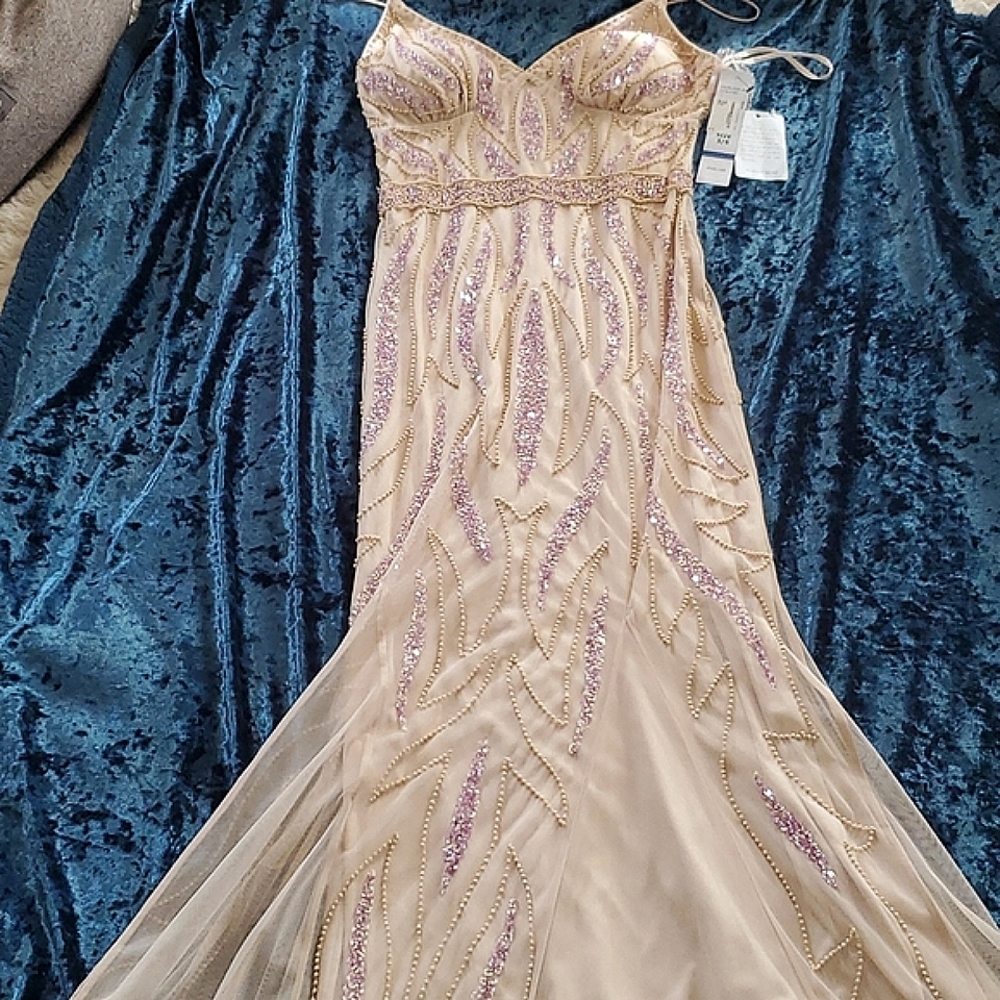 Beautiful Vintage Looking Beaded Mermaid Gown